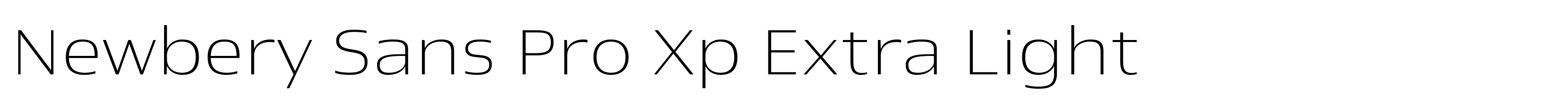 Newbery Sans Pro Xp Extra Light